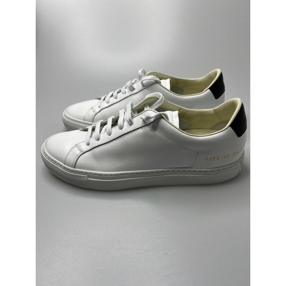Common Projects Retro Low-Top Leather Sneakers White Women’s EU 40/US 10 - Picture 2 of 8